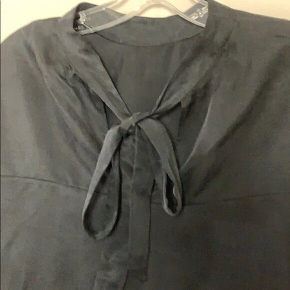 NWOT Zara black Long bell  sleeve high col… - Picture 5 of 6